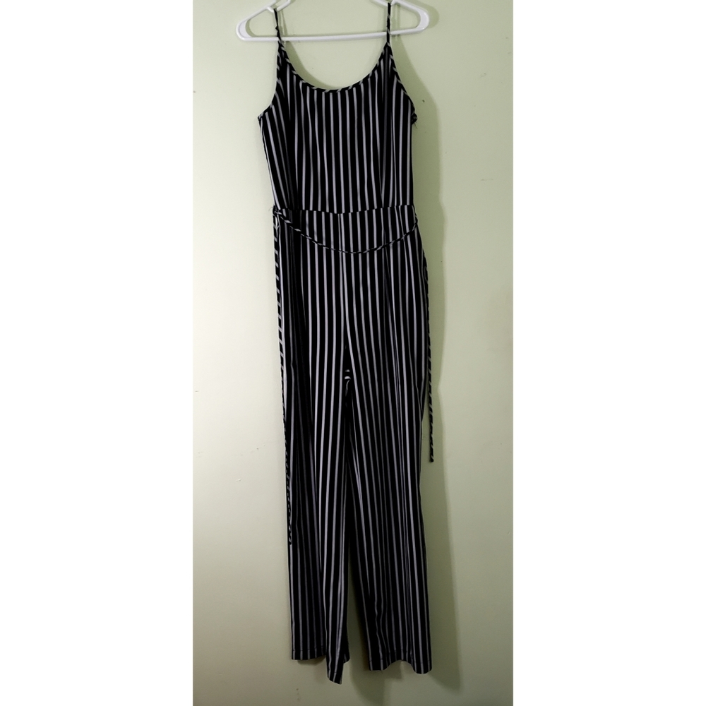 Striped jump suit